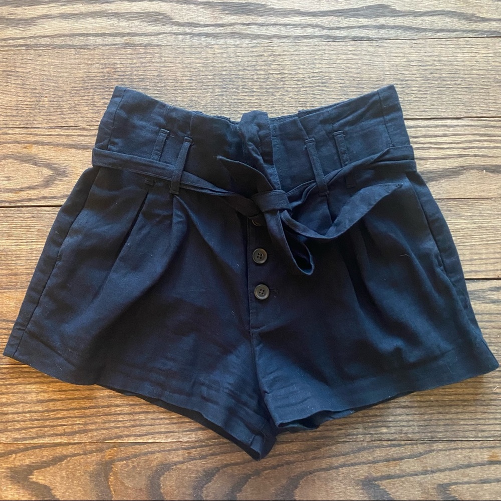 Abercrombie and Fitch linen high rise shorts